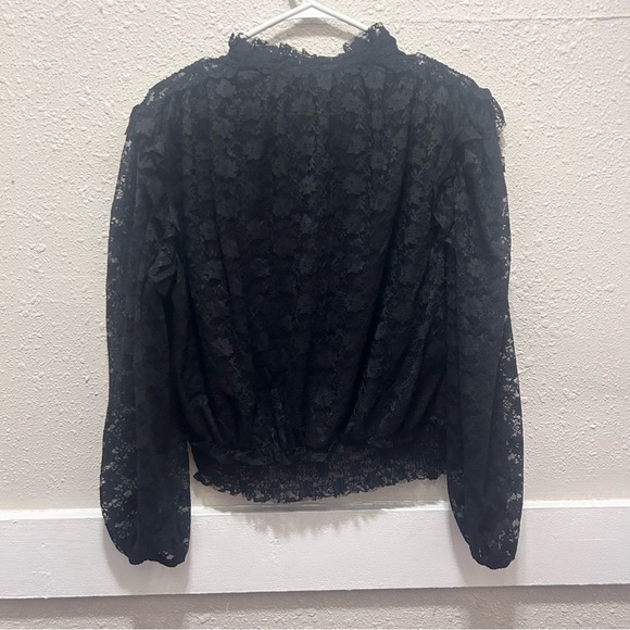 Ultra Pink NWT Black Lace Blouse - Picture 5 of 7